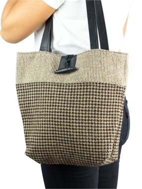 Twool Houndstooth Tweed Wool Shoulder Bag